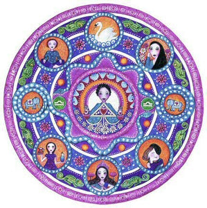 Zodiac Card Colorful Mandala Card