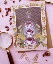 Load image into Gallery viewer, Love Multiplies 5x7 Glittered Greeting Card from Papaya Art