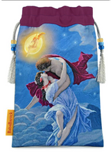 Load image into Gallery viewer, The Lovers Tarot Bag made from Vietnamese Silk - strong drawstring pouch