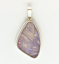 Load image into Gallery viewer, Butterfly Wing Pearl Blue Morpho Pendant medium size