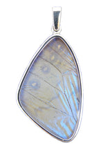 Load image into Gallery viewer, Butterfly Wing Pearl Blue Morpho Pendant medium size