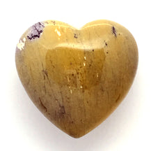 Load image into Gallery viewer, Mookaite Jasper Puffy Heart 45mm in Yellow Ochre Hues