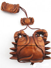 Load image into Gallery viewer, Crab on Octopus Inro Box with Crab Ojime Bead and Crab Netsuke Bead