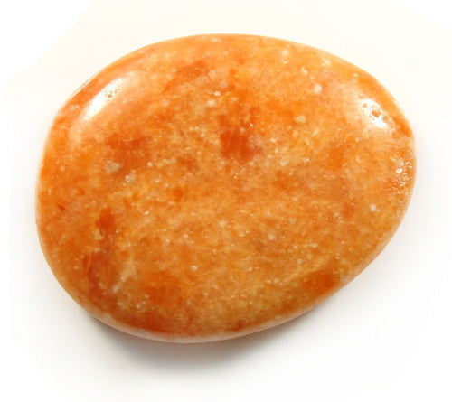 Orange Calcite Smooth Stone for Joy in Partnership - Small Sized at 1-1/2