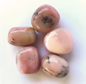 Peruvian Pink Opal Pocket Stone: first quality. 23 to 25mm long  - great for feminine health