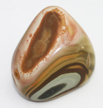 Load image into Gallery viewer, Polychrome Jasper polished palm stone - Aligns You with Your Path and Destiny.  Also releases vertigo.
