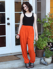 Load image into Gallery viewer, Tienda Ho Pumpkin Orange Cotton Rayon Moroccan Casual Pants in Sonya Design - One Size OS