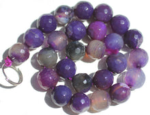 Load image into Gallery viewer, Purple Dragon Veins Agate Faceted 7.5mm Beads
