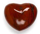 Red Jasper Puffy Heart  for Increased Confidence, Drive and Ambition