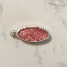 Load image into Gallery viewer, Argentine Rhodochrosite Pendant in Sterling Silver