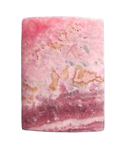 Rhodochrosite Bead pillow shape with dramatic patterning