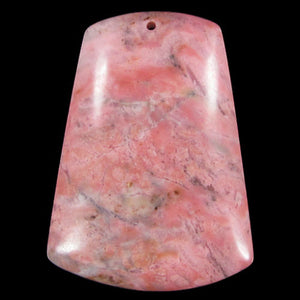 Rhodonite 2.16" Wide Bell-Shaped Focal Pendant Bead for Musicians and Linguists