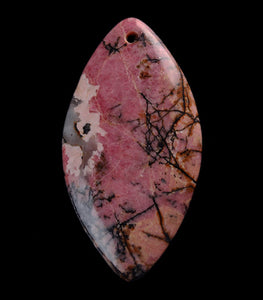 Dendrite Rhodonite Bead in Marquise Shape