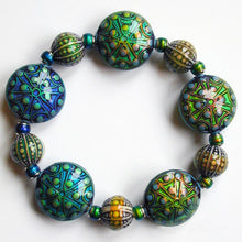Load image into Gallery viewer, Sea Urchin Mirage Bead Bracelet in size medium