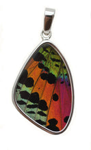 Load image into Gallery viewer, Sunset Moth Butterfly Wing Pendant size medium