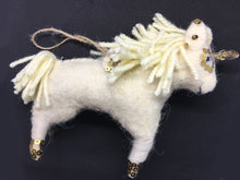Load image into Gallery viewer, Unicorn Ornament with Jute String