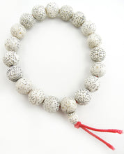 Load image into Gallery viewer, Bodhi Seed Mala Bracelet of Off White Lotus Seeds