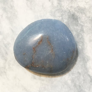 Angelite Palm Stone 1.75 inches long