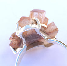 Load image into Gallery viewer, Aragonite Ring Natural Cluster Sterling Silver Size 9