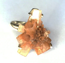 Load image into Gallery viewer, Aragonite Ring Natural Cluster Sterling Silver Size 9