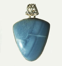 Load image into Gallery viewer, Blue Owyhee Opal Pendant in shield shape