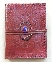 Load image into Gallery viewer, Blue Stone Embossed Leather Journal