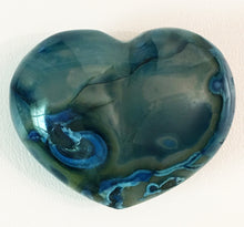 Load image into Gallery viewer, Blue Agate Puffy Heart No. 15