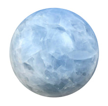 Load image into Gallery viewer, Blue Calcite sphere 110mm or 4.33 inches in diameter and just over 4 lbs for easier detox