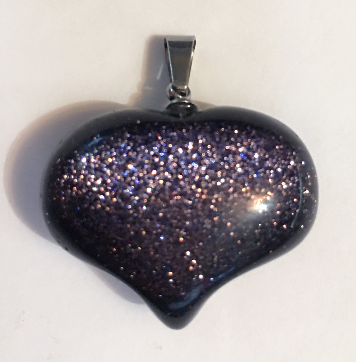 Blue Goldstone Puffy Hearts Blue Goldstone Puffy Hearts