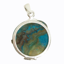 Load image into Gallery viewer, Blue Crazy Lace Agate Pendant in Sterling Silver Vine Setting
