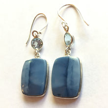 Load image into Gallery viewer, Blue Owyhee Opal Earrings
