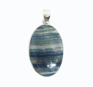 Blue Scheelite Pendant from Turkey with exceptional banding