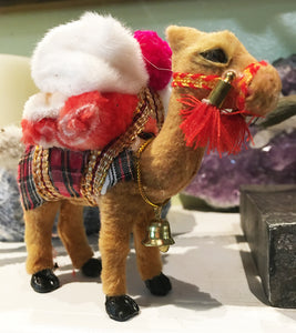 Camel Figurine Ornament with Faux Fur and Rich Detail - Retired Design