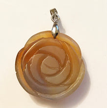 Load image into Gallery viewer, Carnelian Pendant Carved Rose