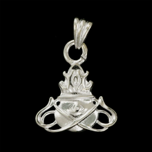 Load image into Gallery viewer, Halloween Witch&#39;s Cauldron with Eye and Flames Charm Sterling Silver