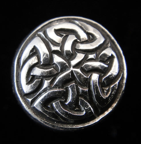 Celtic Eternity 15mm Sterling Silver Button