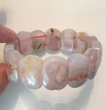 Load image into Gallery viewer, Cherry Blossom Agate Bracelet in size medium