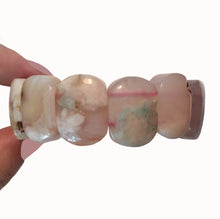 Load image into Gallery viewer, Cherry Blossom Agate Bracelet in size medium