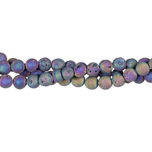 Load image into Gallery viewer, Cobalt Royal Aura Agate 6mm Round Beads with Druzy