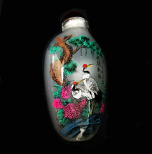 Load image into Gallery viewer, Red Crested Cranes on Branch Glass Snuff Bottle Ornament