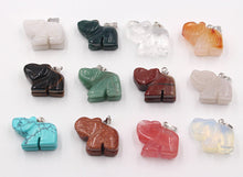 Load image into Gallery viewer, Gemstone Elephant Charm or Pendant