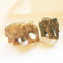 Load image into Gallery viewer, Elephant Soapstone Bead in Olive Green - One Elephant Bead
