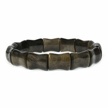 Load image into Gallery viewer, Golden Obsidian Bamboo Bracelet - Feng Shui Obsidian Wealth Bracelet