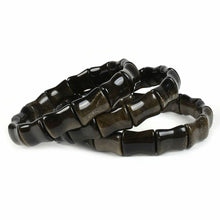 Load image into Gallery viewer, Golden Obsidian Bamboo Bracelet - Feng Shui Obsidian Wealth Bracelet