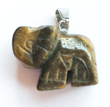 Load image into Gallery viewer, Gemstone Elephant Charm or Pendant