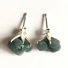 Load image into Gallery viewer, Grape Blue Chalcedony earrings aka Manakarra Botryoidai earrings