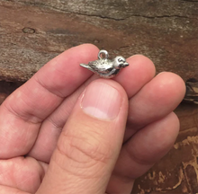 Load image into Gallery viewer, Bird Charm Antique Silver Plated Pewter by Green Girl Studios
