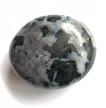 Load image into Gallery viewer, Indigo Gabbro Palm Stone aka Merlinite Dendritic Opal