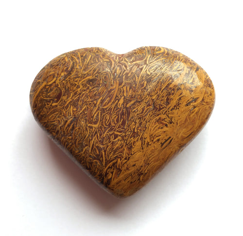 Marium Stone Heart aka Calligraphy Stone, Cobra Stone, Elephant Skin Jasper or Mariam Stone