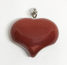 Load image into Gallery viewer, Mookaite Puffy Heart Pendant in Stainless Steel